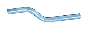 Tubo rectangular de aluminio 40*45*4mm R=100mm